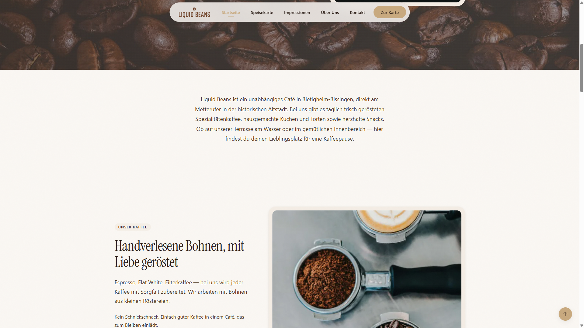 Liquid Beans Cafe — Projekteinblick 1
