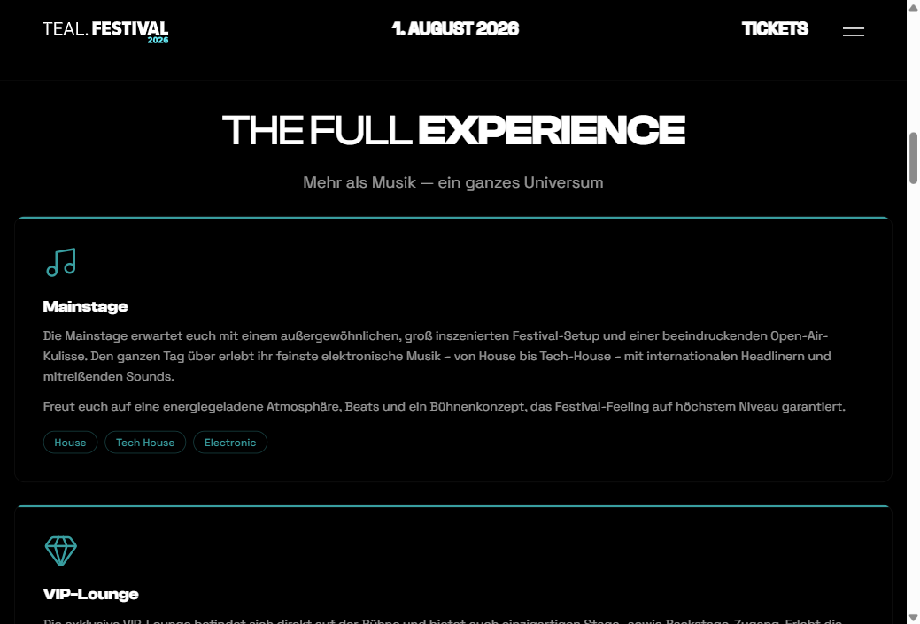 TEAL. Festival (Garrel & Kunde GmbH) — Projekteinblick 1