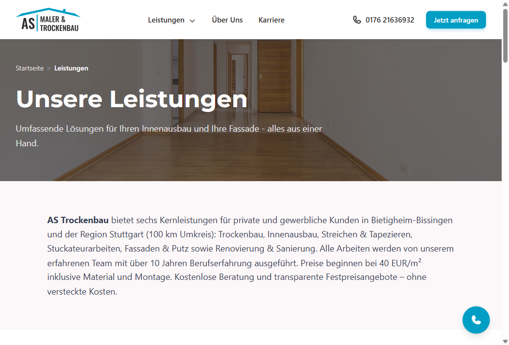 AS Trockenbau — Projekteinblick 1